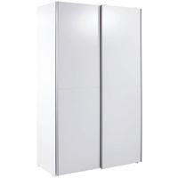 Schwebetürenschrank 125cm Fast, Weiß - Weiß, KONVENTIONELL, Holzwerkstoff (125/195,5/38cm)
