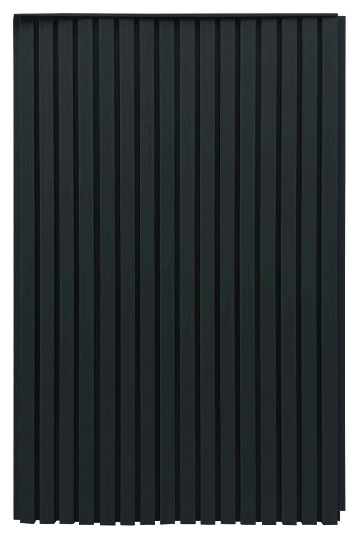 Outdoor Paneel L: 130 cm Wpc Dunkelgrau - Dunkelgrau, MODERN, Holzwerkstoff/Kunststoff (130/21,9/2,6cm)