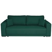 Schlafsofa Berna - Chromfarben/Dunkelgrün, Design, Textil (238/77/108cm) - P & B