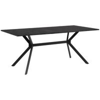 Étkezőasztal Onex 81a - fekete/palaszürke, Basics, faalapú anyag/fém (180/90/75cm) - MID.YOU