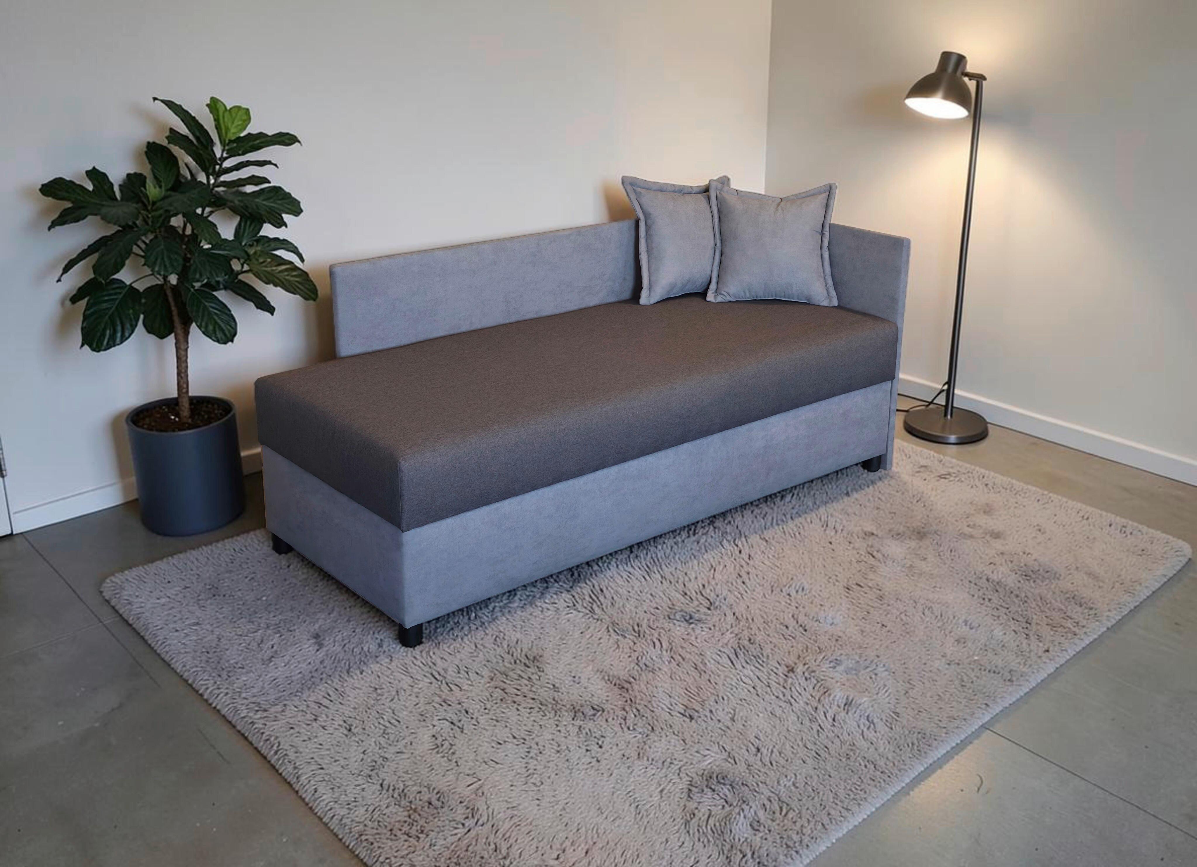 Kárpitozott Heverő Bergen New *TOP ÁR* - fekete/szürke, Konventionell, textil (204/84/75cm) - Best Price