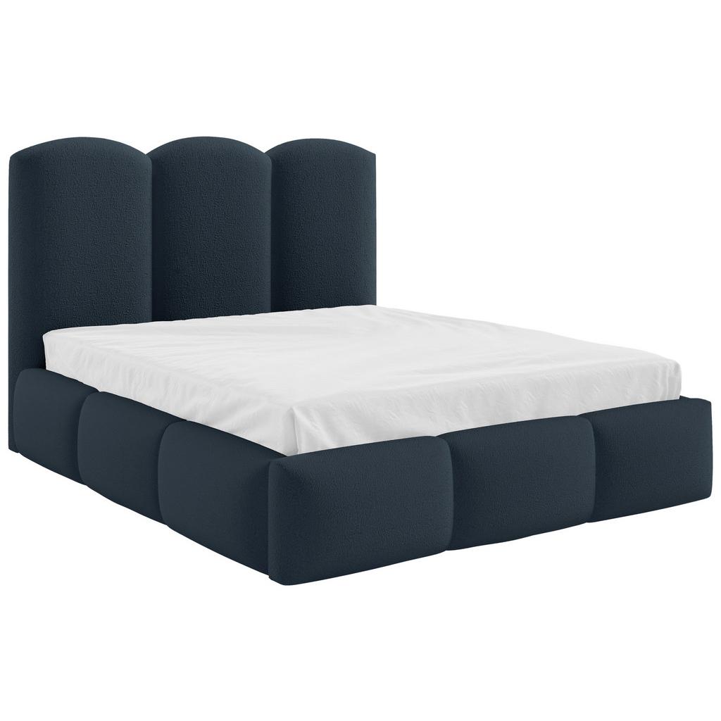 Polsterbett Bero Boucle blau, LF: 120x200 cm