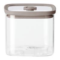 SKLENENÁ DÓZA NA POTRAVINY SELINA - CA. 0,65L - číra/béžová, Modern, plast/sklo (10,3/8,8/10,3cm) - Modern Living