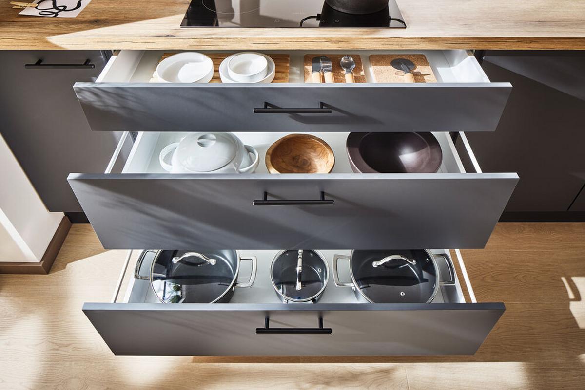 Einbauküchen Pn 210 Frei Planbar Modernes Design - Holzwerkstoff - Pino