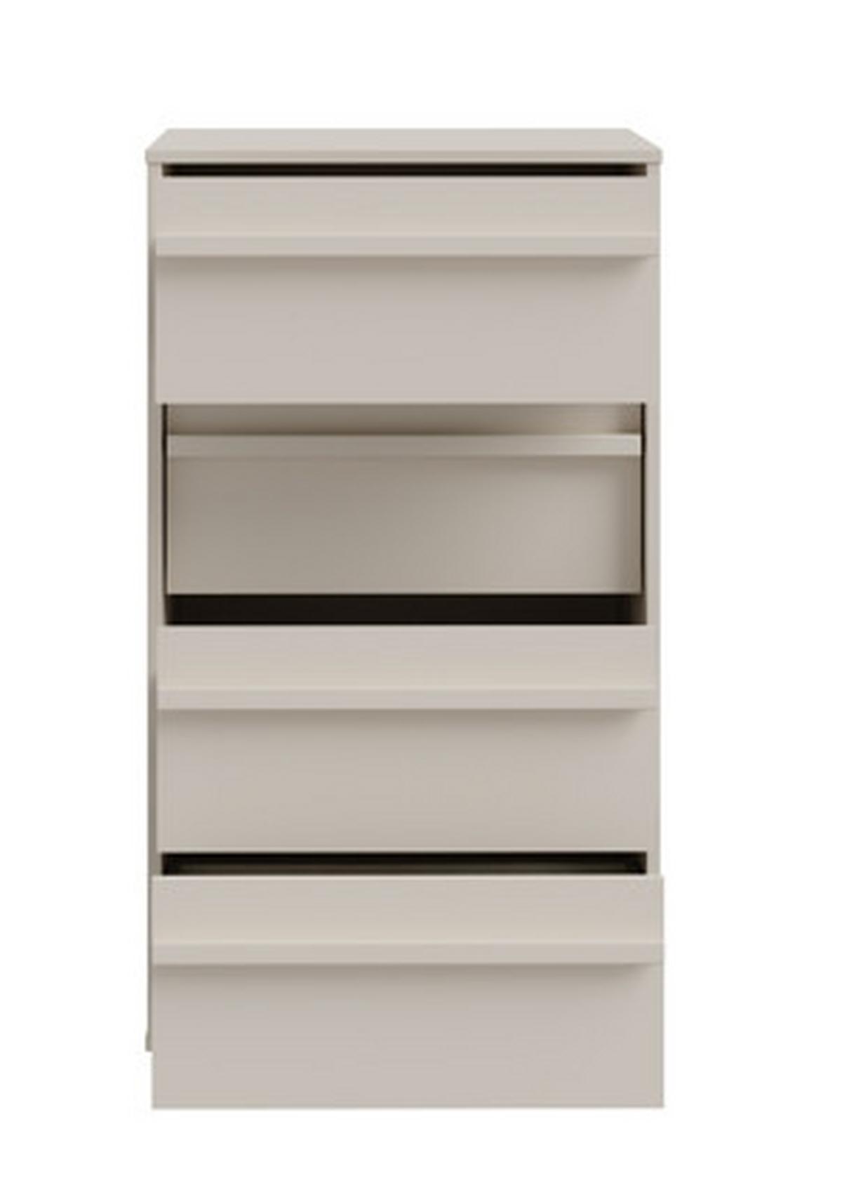 Komoda se 4 zásuvkami, písková, š: 53,4cm - pískové barvy, Moderní, kompozitní dřevo (53,4/94,4/42cm)