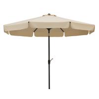 Sonnenschirm Orlando BxHxT: 270x250x270 Naturfarben - Anthrazit/Naturfarben, Basics, Textil/Metall (270/250/270cm) - Schneider