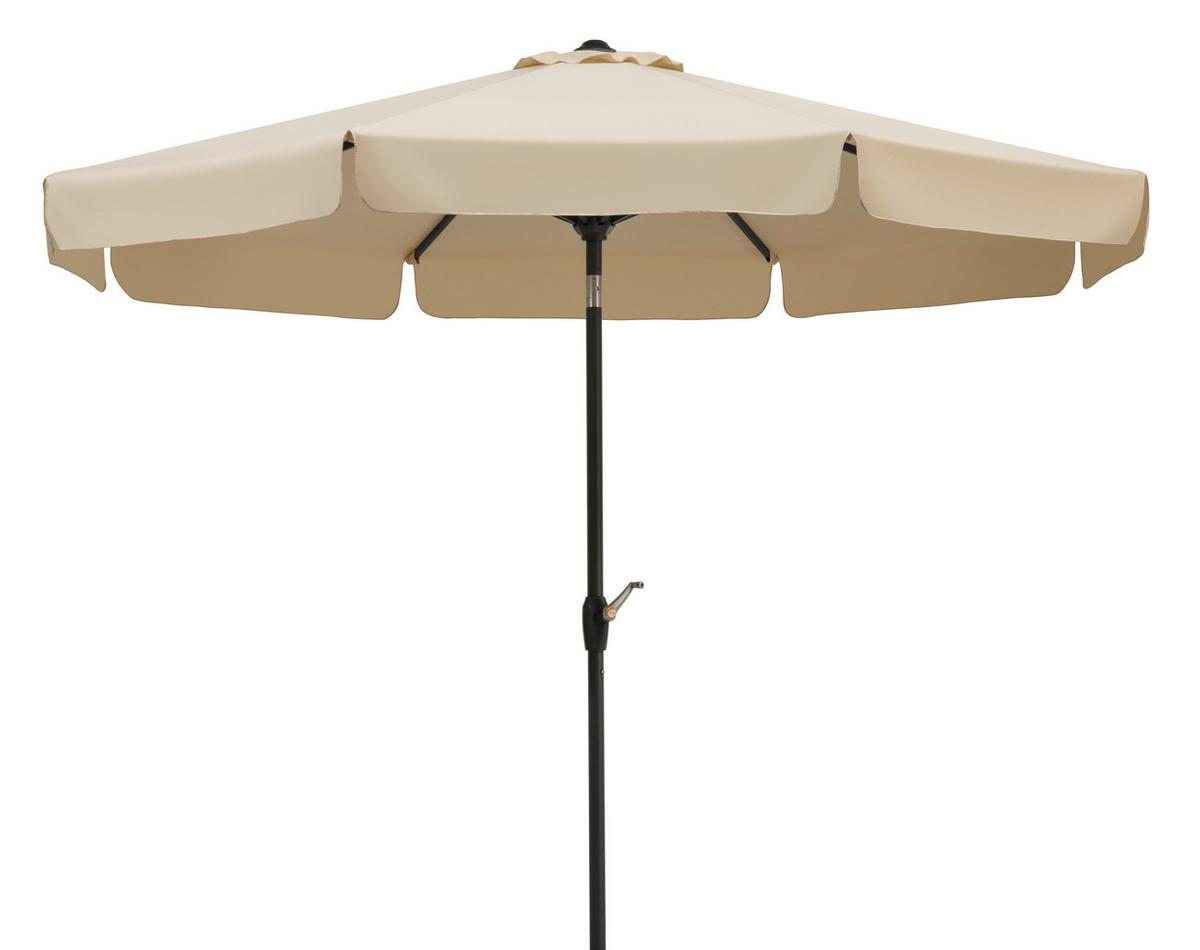 Sonnenschirm Orlando BxHxT: 270x250x270 Naturfarben - Anthrazit/Naturfarben, Basics, Textil/Metall (270/250/270cm) - Schneider