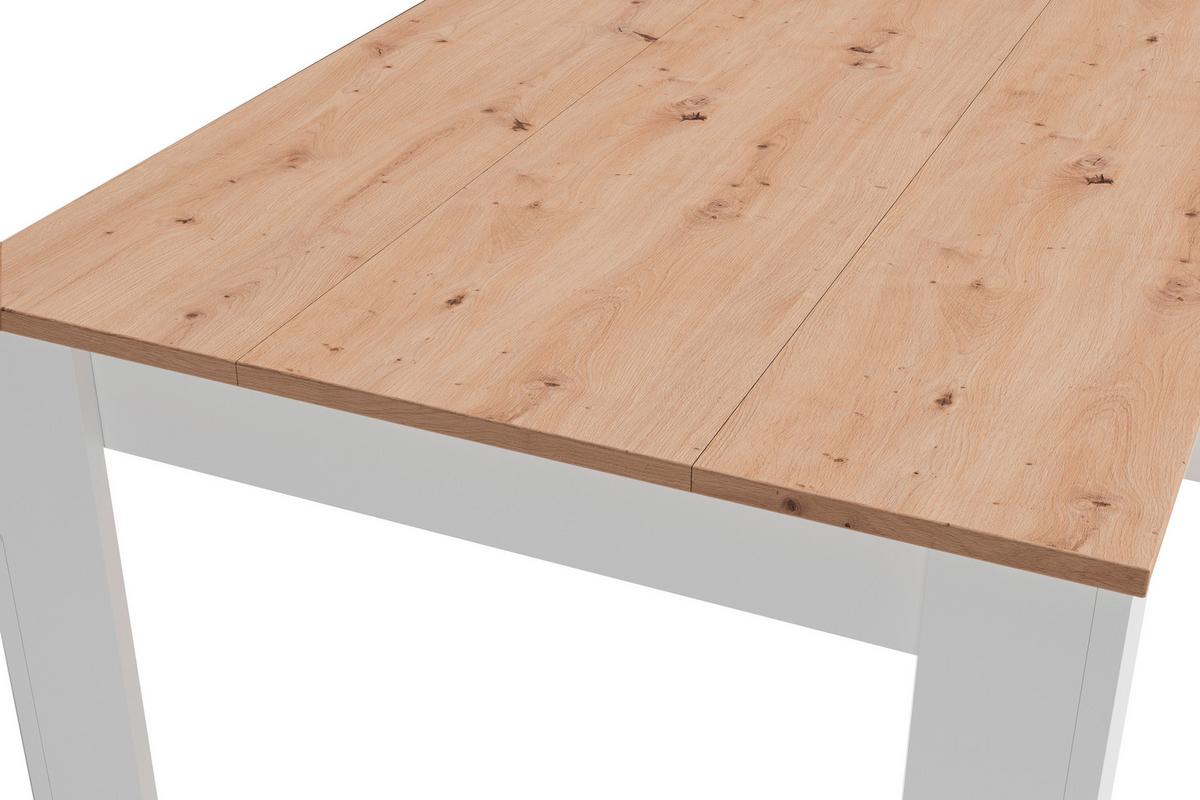 Esstisch Nori Eiche Artisan/weiß B: 75 Cm - Weiß/Eiche Artisan, LIFESTYLE, Holzwerkstoff (140/75/80cm) - MID.YOU
