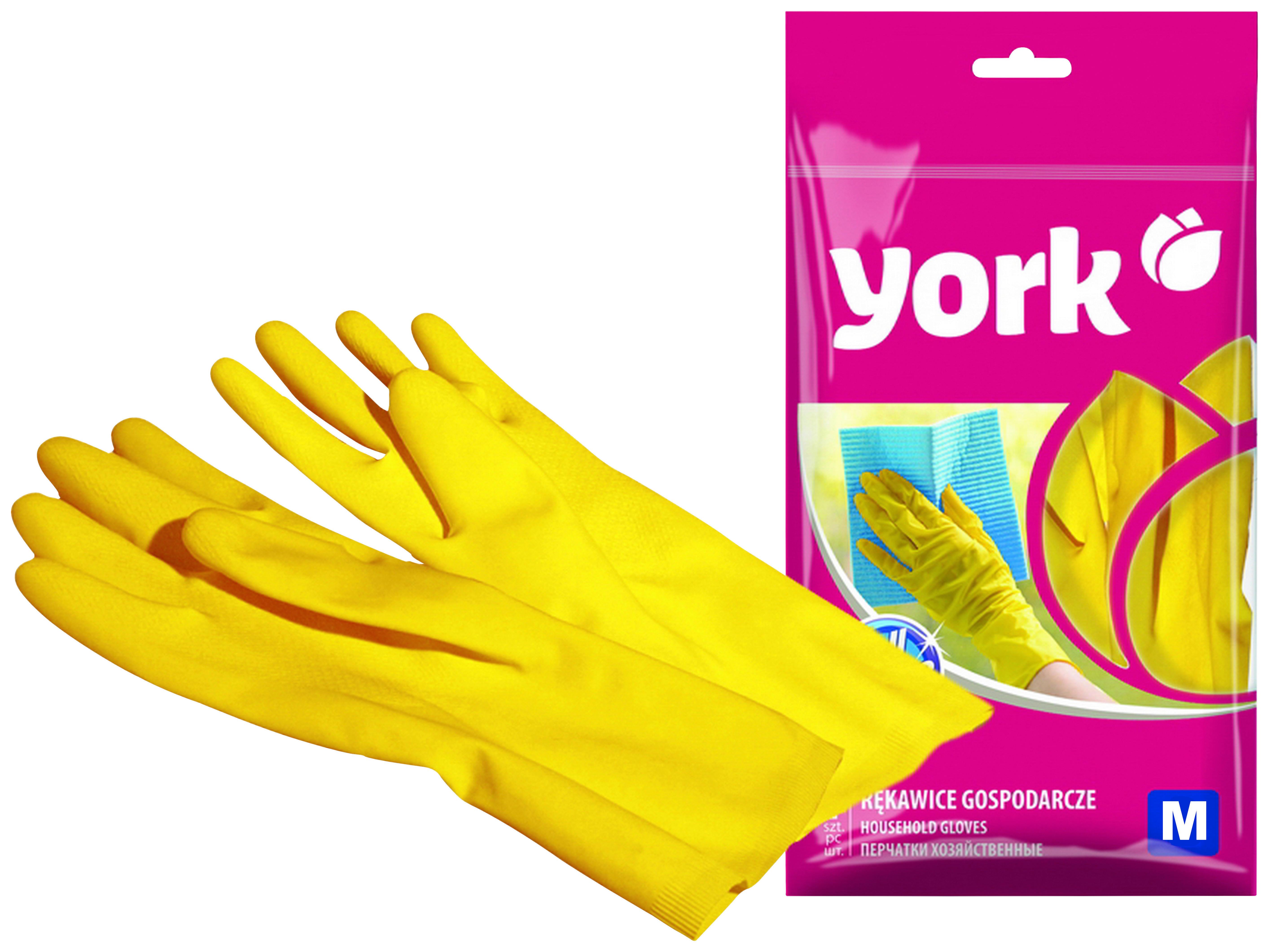 Háztartási Kesztyű York-M - sárga, természetes anyagok (14/26/1cm)
