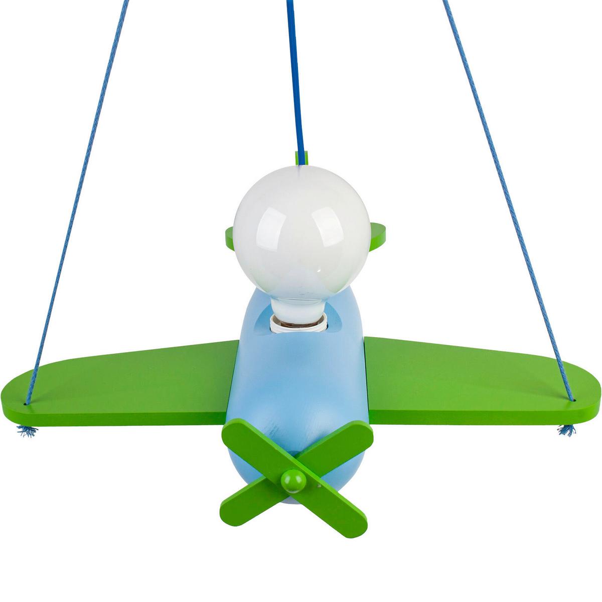 Kinderhängeleuchte 1042314 Clipper - Blau/Grün, Basics, Holz (42/47/75cm)