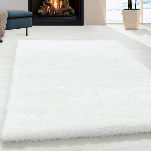 Teppich Läufer Weiß Brilliant 80x250 cm - Weiß, Basics, Textil (80/250cm)