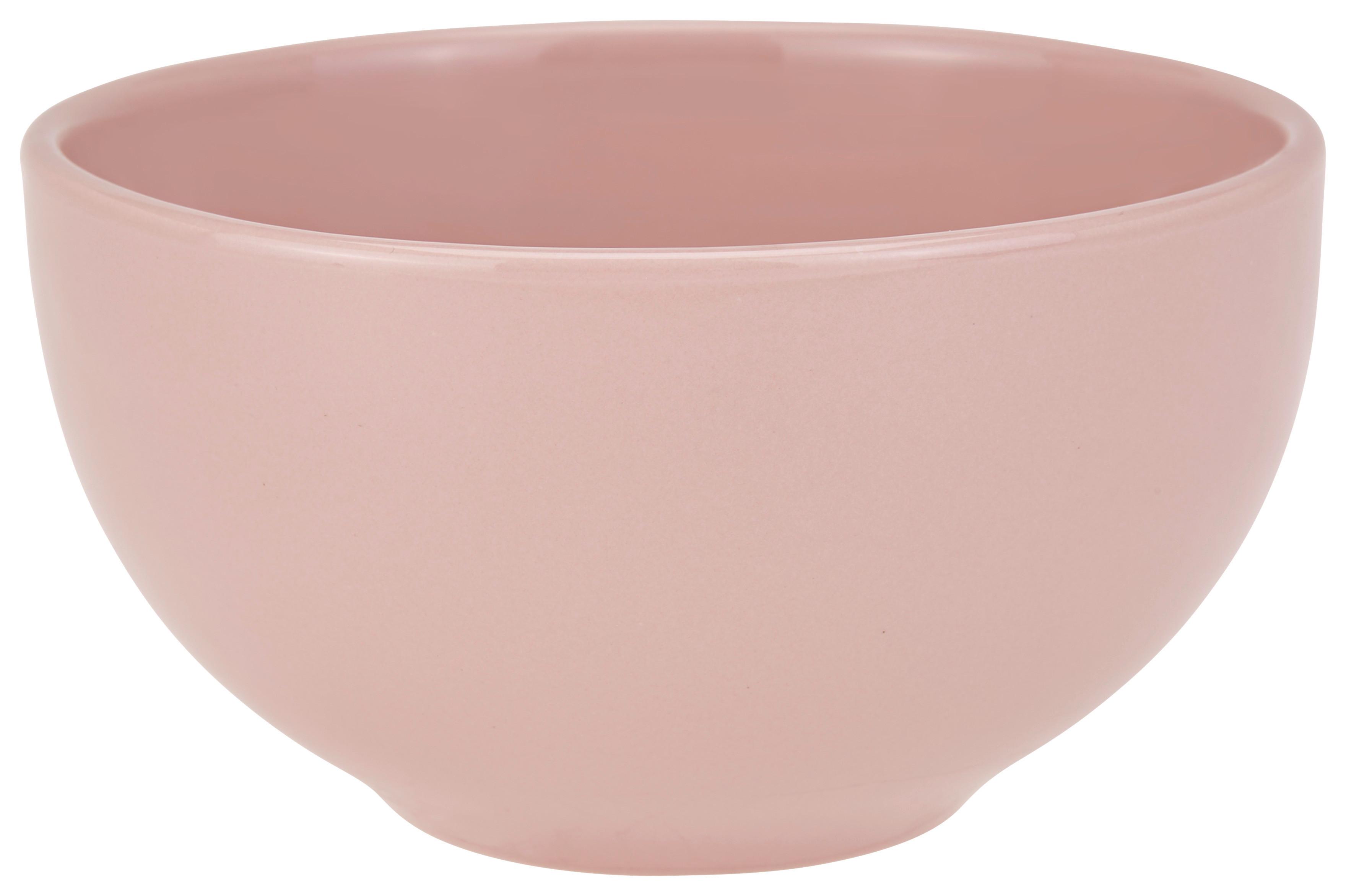 Müslischale Aus Keramik Rosa Fiorella D/H: ca. 13/7 cm - Altrosa, KONVENTIONELL, Keramik (13/7cm) - Luca Bessoni