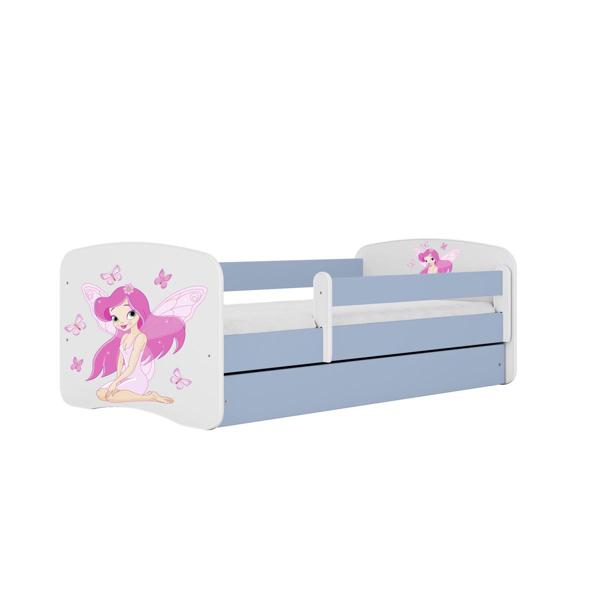 Kinder-/Juniorbett Babydreams Inkl. Matratze 80x160 - Blau/Birkefarben, MODERN, Holz/Holzwerkstoff (80/160cm) - MID.YOU