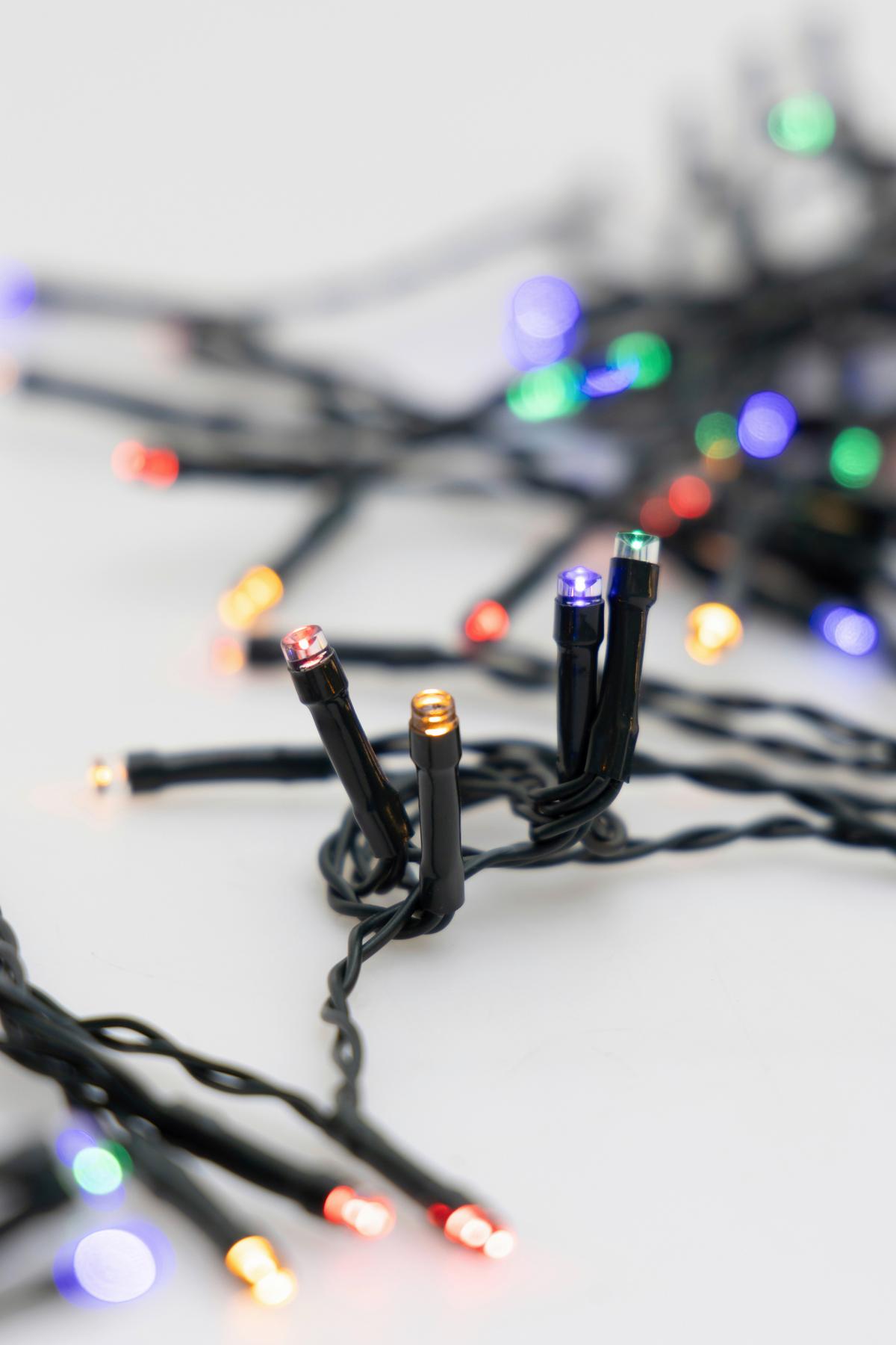 SVĚTELNÝ ŘETĚZ ÖI - tmavě zelená, Romantický / Rustikální, plast (712,5cm) - Mömax