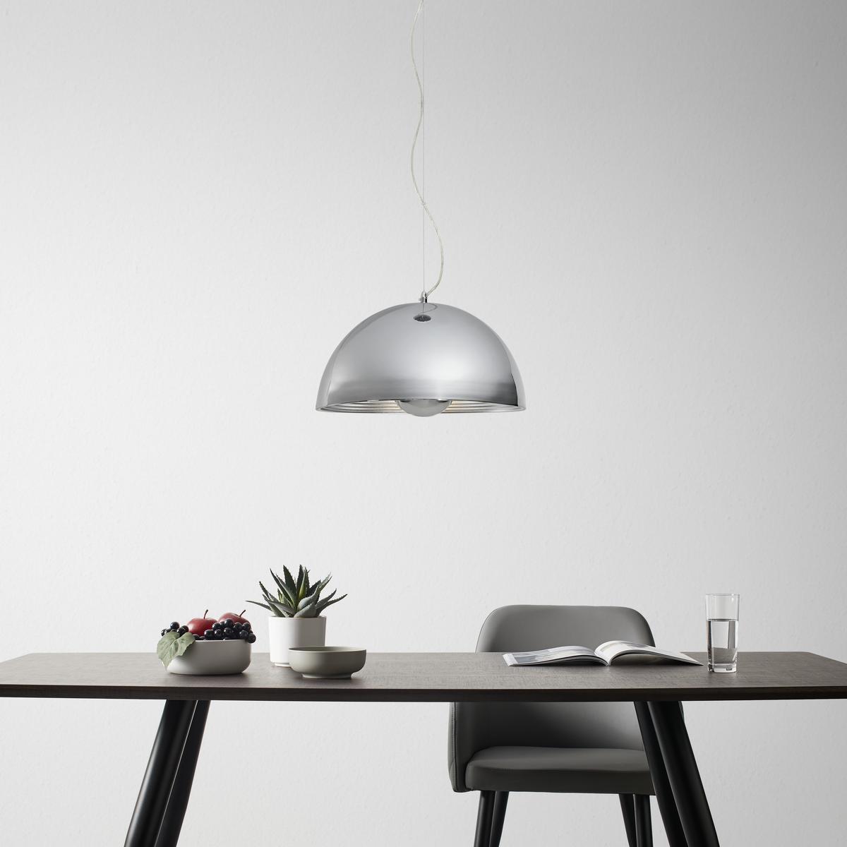Závesná lampa ISA - chrómová/strieborná, Modern, kov (40/40/130cm) - Bessagi Home