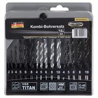 Fúrószár Készlet 16 Részes - grafitszürke/ezüst, Konventionell, fém