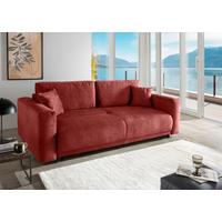 Schlafsofa Longo, Koralle B: 245 Cm - Koralle/Schwarz, MODERN, Textil (245/86/126cm) - Livetastic