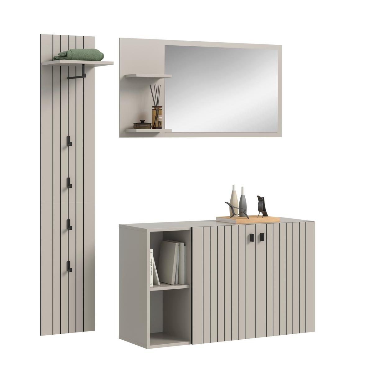 Garderobe Station Kaschmir B: 153cm - Kaschmir, Design, Holzwerkstoff (152/192/37cm) - MID.YOU