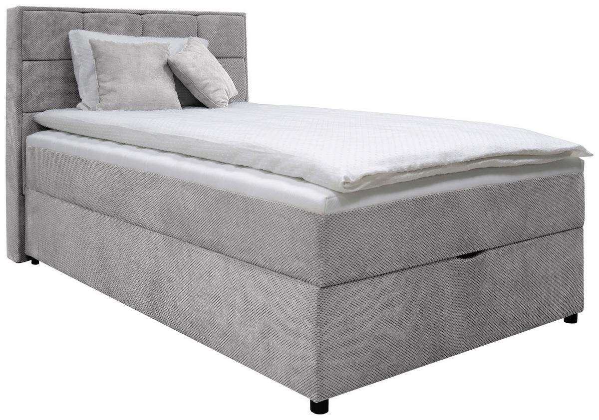 Boxbett mit Bettkasten Catania 140x200 cm Grau - Grau, MODERN, Holz/Holzwerkstoff (140/200cm) - MID.YOU