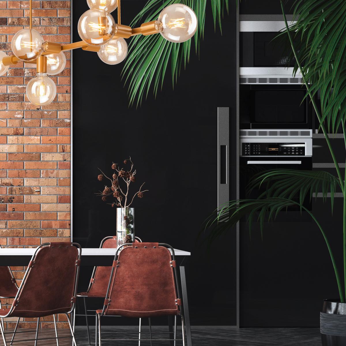 Hängeleuchte Astrid Goldfarben H: 90 cm - Goldfarben, Basics, Glas/Metall (90cm)