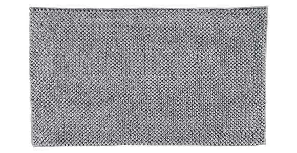 Badematte Usedom Grau/Silber 60x100 cm Rutschhemmend - Silberfarben/Grau, MODERN, Textil (60/100cm) - Luca Bessoni