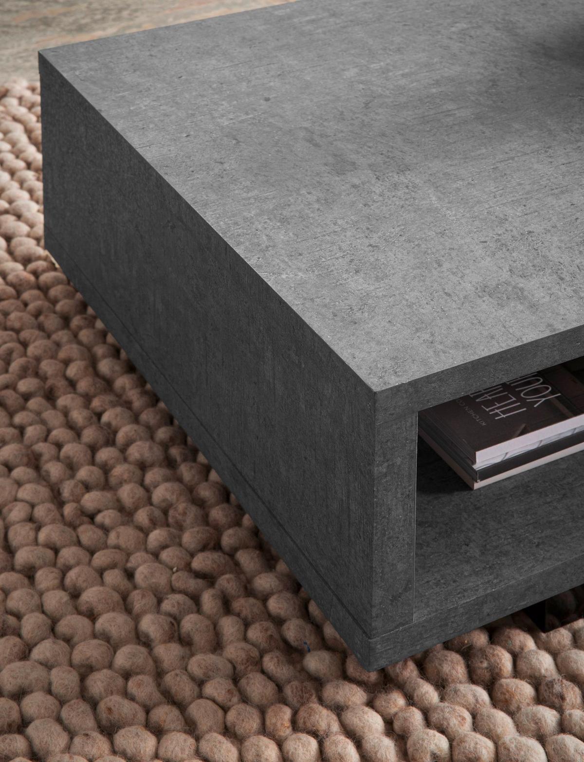 Couchtisch Grau L: 100 cm - Schwarz/Grau, Design, Holzwerkstoff/Kunststoff (100/50/25cm) - Livetastic