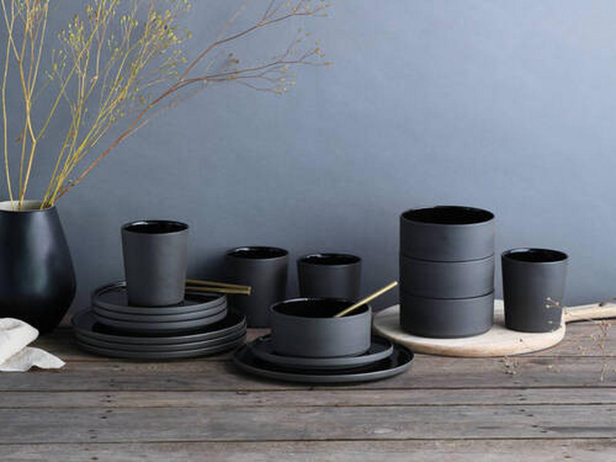 Kombiservice 21539 Futuro Black - Schwarz, Trend, Keramik (41/39/35null) - Creatable