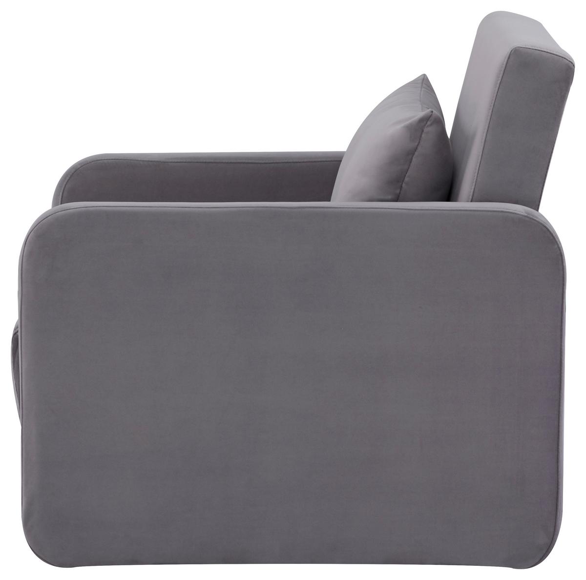 Polstersessel Mit Armlehnen York Stoffbezug Grau - Schwarz/Grau, Design, Holz/Textil (93/83/85cm) - Livetastic