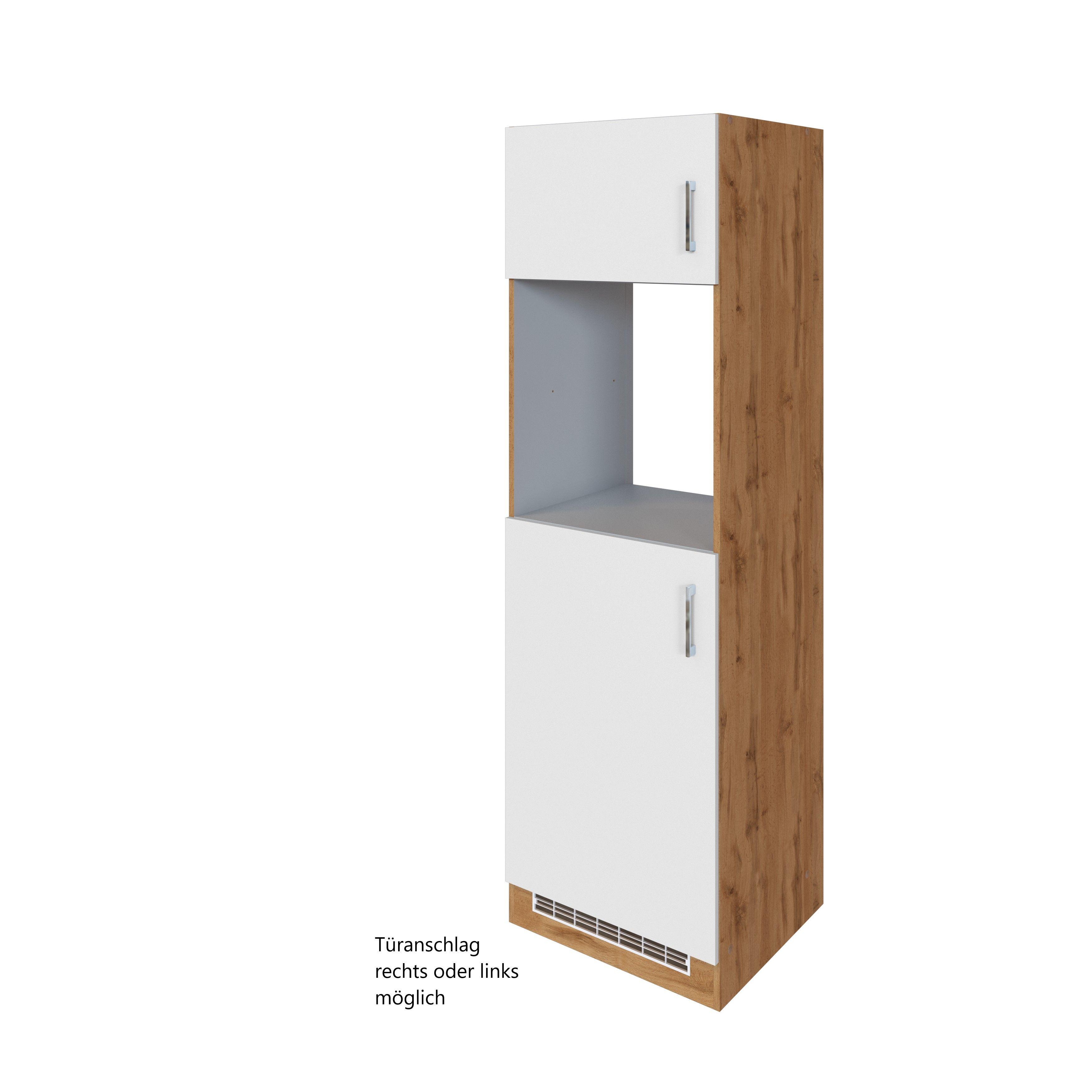 Backofen-/Kühlschrank- Umbauschrank B: 60 cm Weiß - Weiß, MODERN, Holzwerkstoff (60/200/60cm) - Held