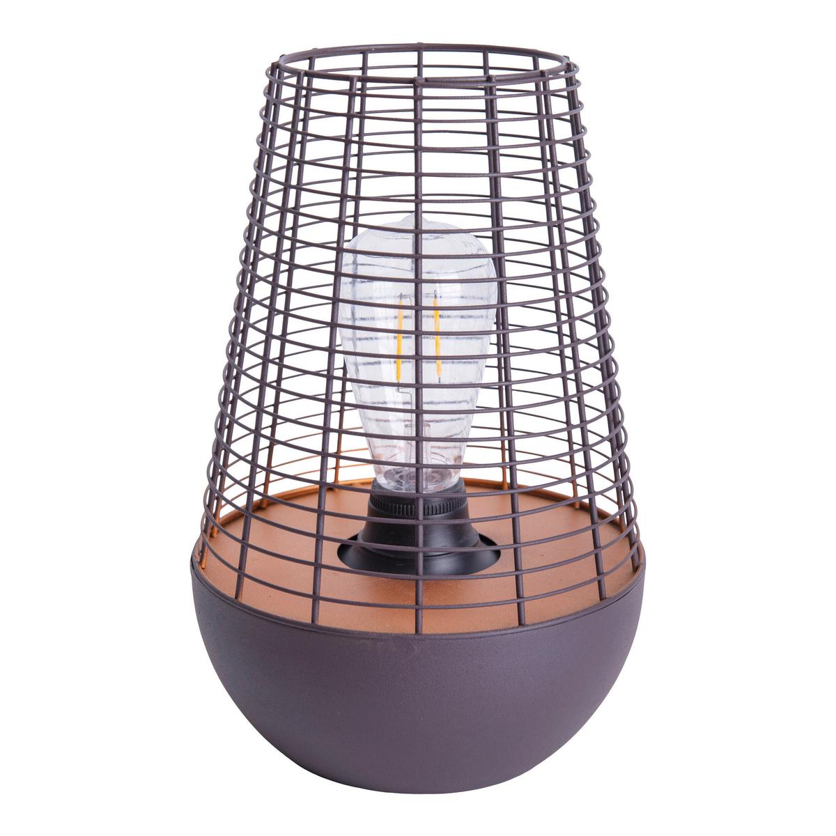 Solar-dekoleuchte Schwarz H: 27 Cm - Schwarz/Kupferfarben, Basics, Metall (27cm) - Näve