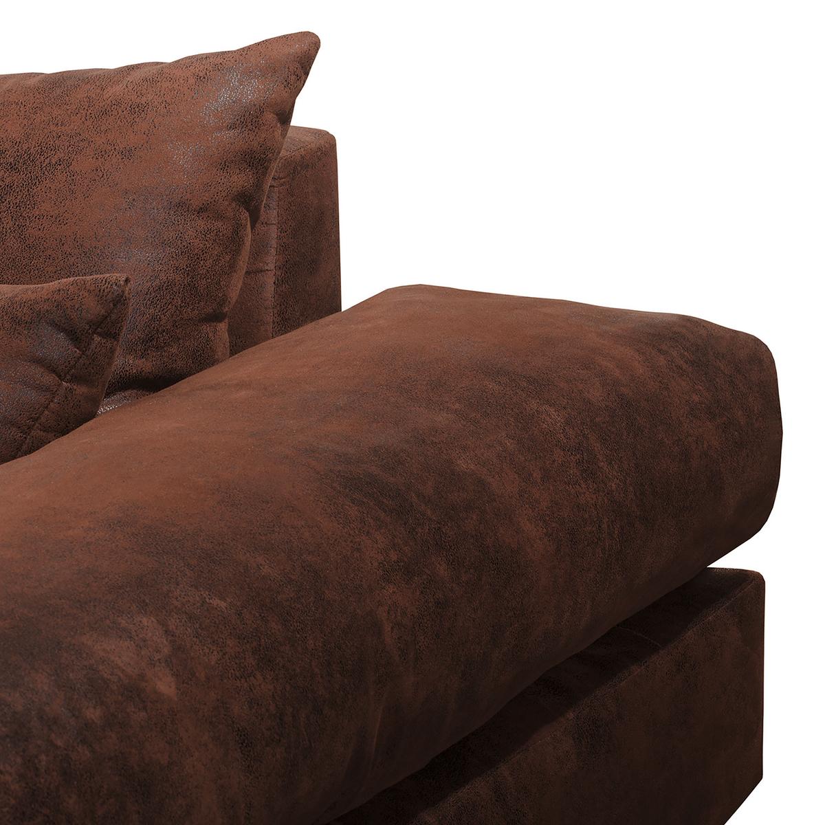 Bigsofa Naomi Dunkelbraun B: 284 Cm - Dunkelbraun/Schwarz, Design, Textil (284/94/148cm) - Livetastic