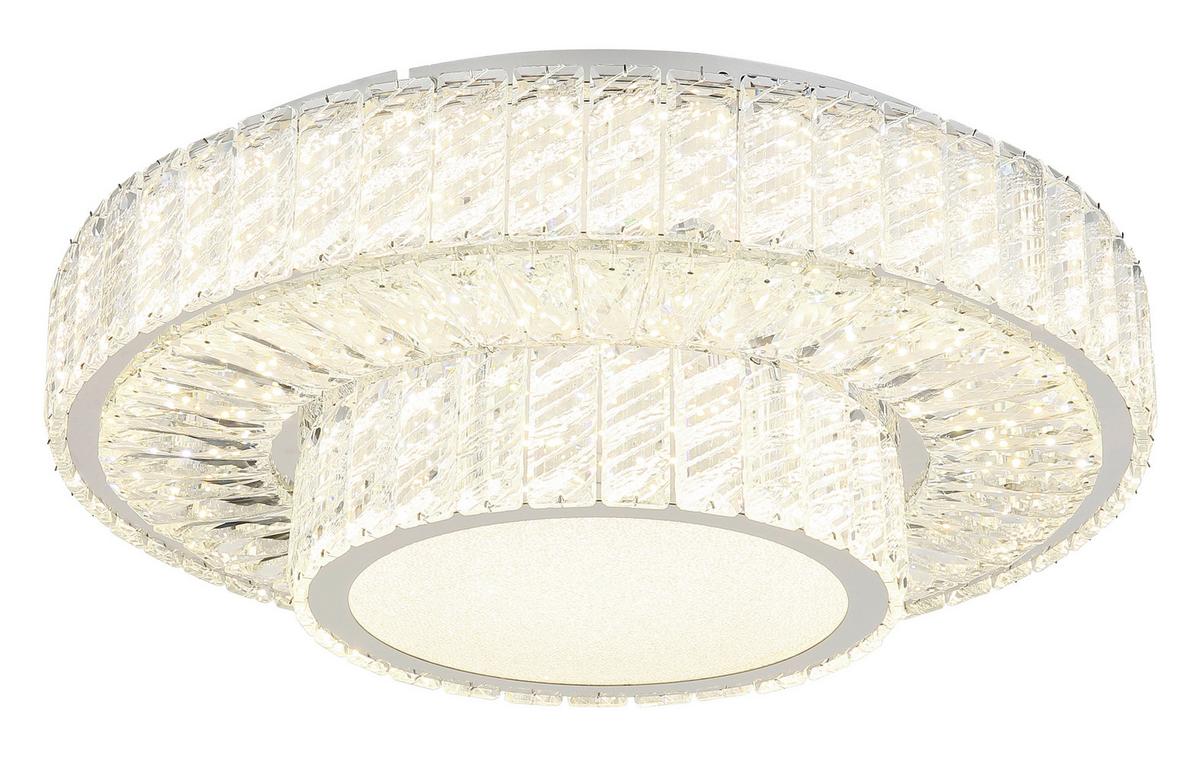 Led Mennyezeti Lámpa 67162-50d - krómszínű/átlátszó, Konventionell, Üveg/fém (50/17,3cm) - Globo