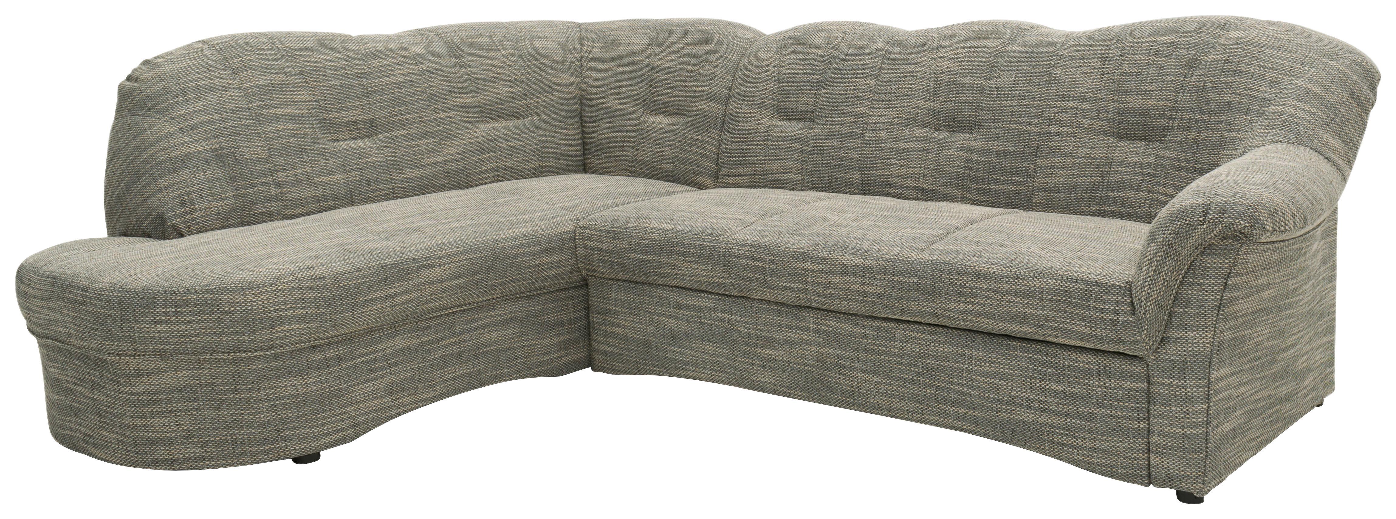 Ecksofa Papenburg Grau/Weiß - Schwarz/Weiß, KONVENTIONELL, Textil (180/243cm) - MID.YOU