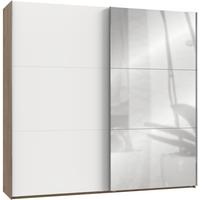 Schwebetürenschrank 250cm Level, Weiß/eiche Dekor - Klar/Eichefarben, MODERN, Holzwerkstoff (250/236/65cm) - MID.YOU