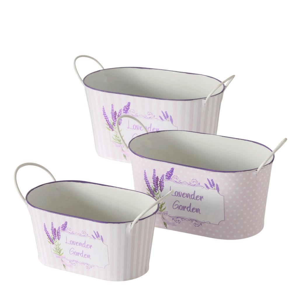 Sada Obalů Na Květináč Lavanda - Basics, kov