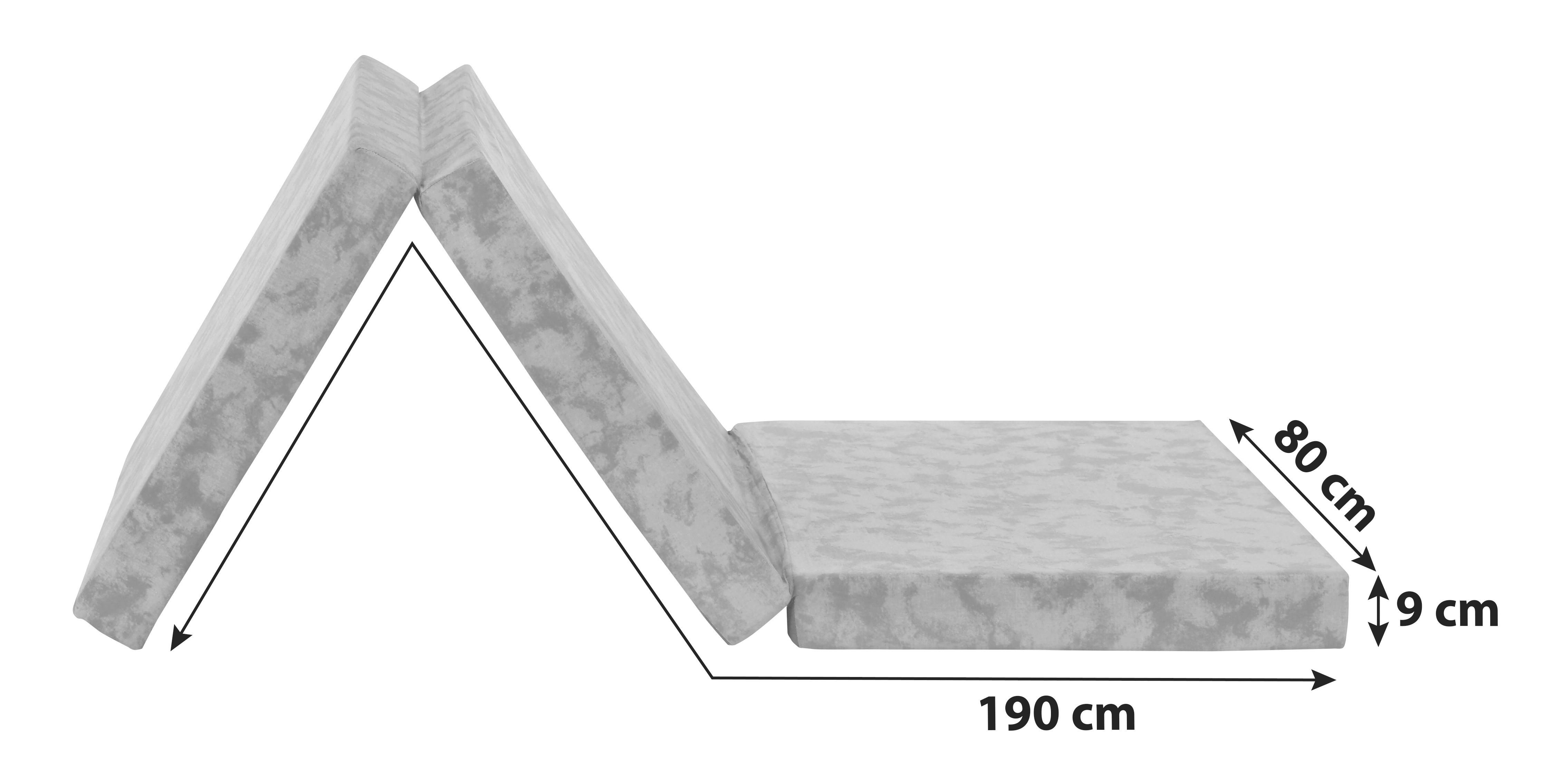 Faltmatratze Billy 80x190 cm H2 H: 9 cm - Lila, Textil (80/190cm) - Primatex