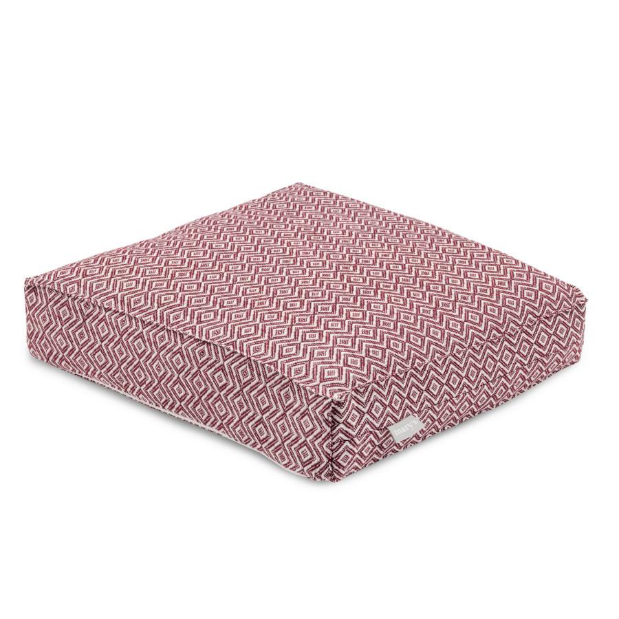 POLŠTÁŘ NA BOX DOBBY - červená, textil (40/40/8cm)