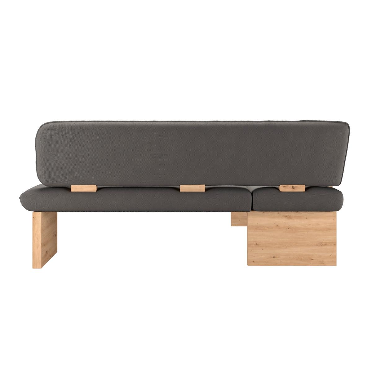 Eckbank Beluna Ii Webstoff Anthrazit, B: 170cm - Eichefarben/Anthrazit, KONVENTIONELL, Holz/Textil (170/192cm) - James Wood