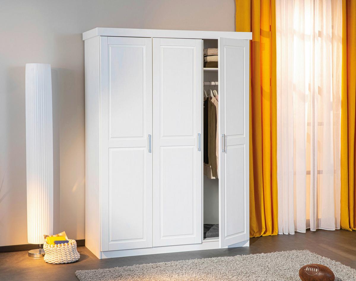 Kleiderschrank Magnus Weiss - Weiß, Basics, Holz (140/55/190cm) - MID.YOU