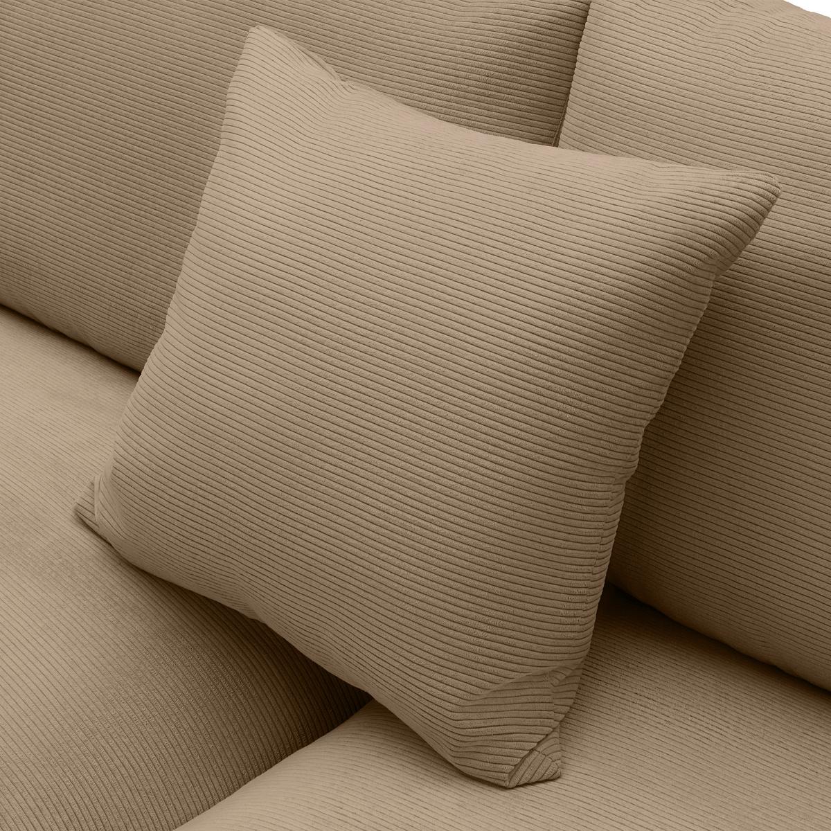 Rohová sedačka PEDRO, levá, hnědá - černá/hnědá, Moderní, textil/plast (190/300cm) - Mömax