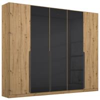Drehtürenschrank Artemis 225 Cm Anthrazit/eiche Dekor - Anthrazit/Eiche Artisan, MODERN, Glas/Holzwerkstoff (225/210/54cm) - Rauch Möbel