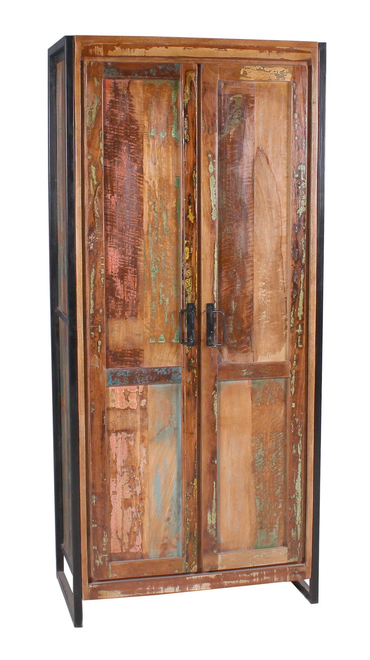 Garderobe Dielen Multicolor/Schwarz B: 210cm - Multicolor/Schwarz, Design, Holz/Metall (210/180/45cm) - MID.YOU