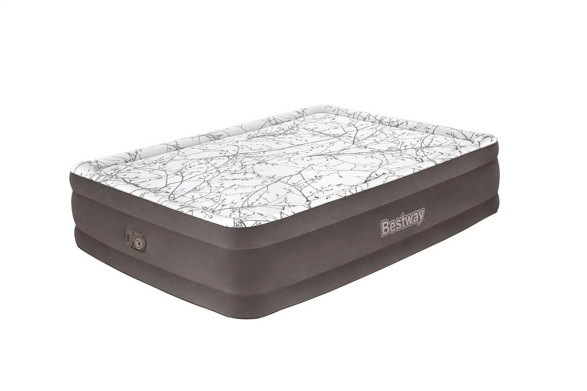 Luftbetten Foamtop Comfort Queen 203x152x46 Cm Bis 300kg - Weiß/Grau, KONVENTIONELL, Kunststoff/Metall (203/152/46cm) - Bestway