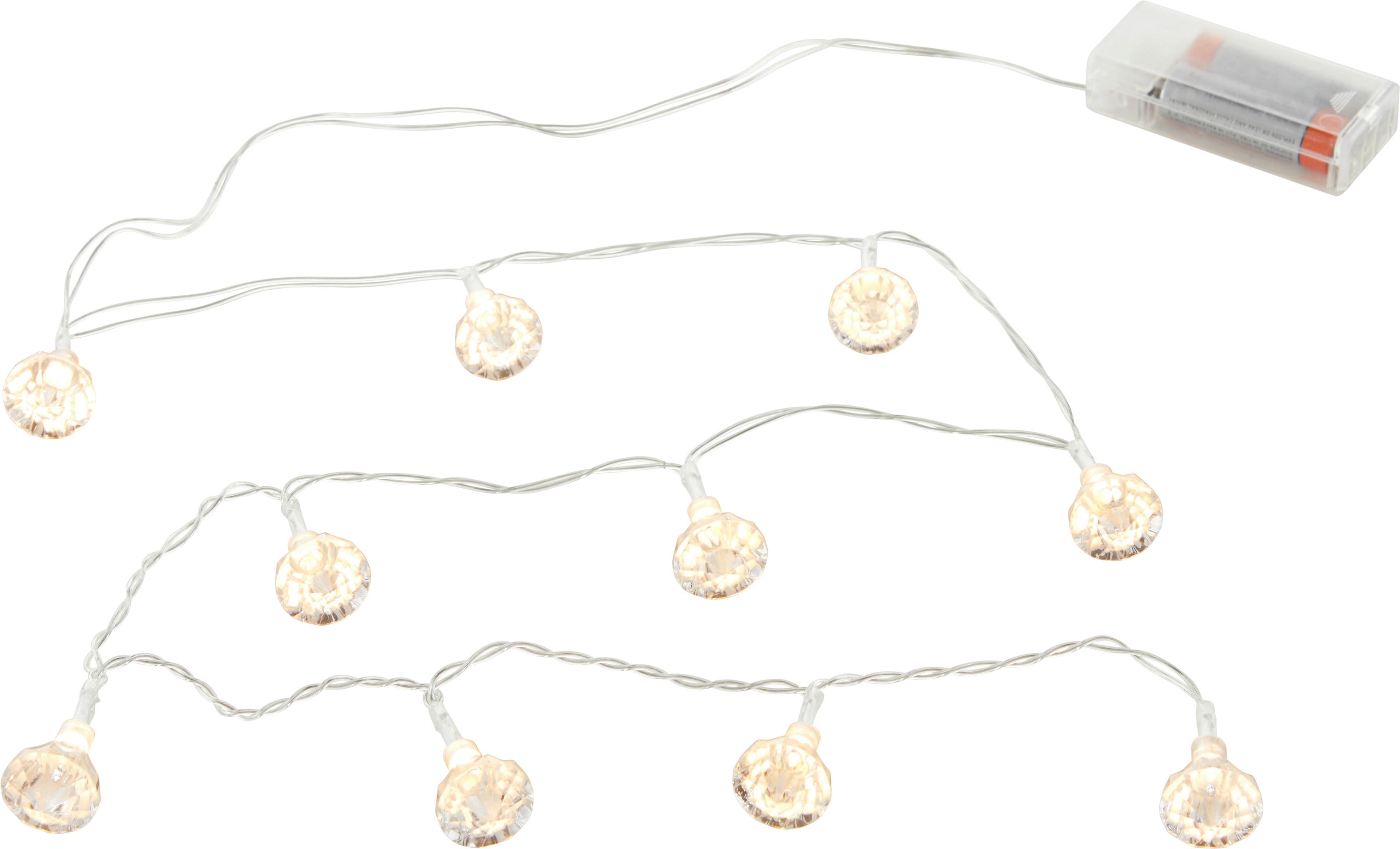 Lichterkette L: 120 cm - Transparent, Basics, Kunststoff (120cm)