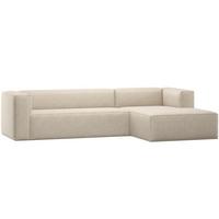 ECKSOFA Bean Beige 305x175cm - Beige/Schwarz, MODERN, Textil (305/175cm) - Livetastic