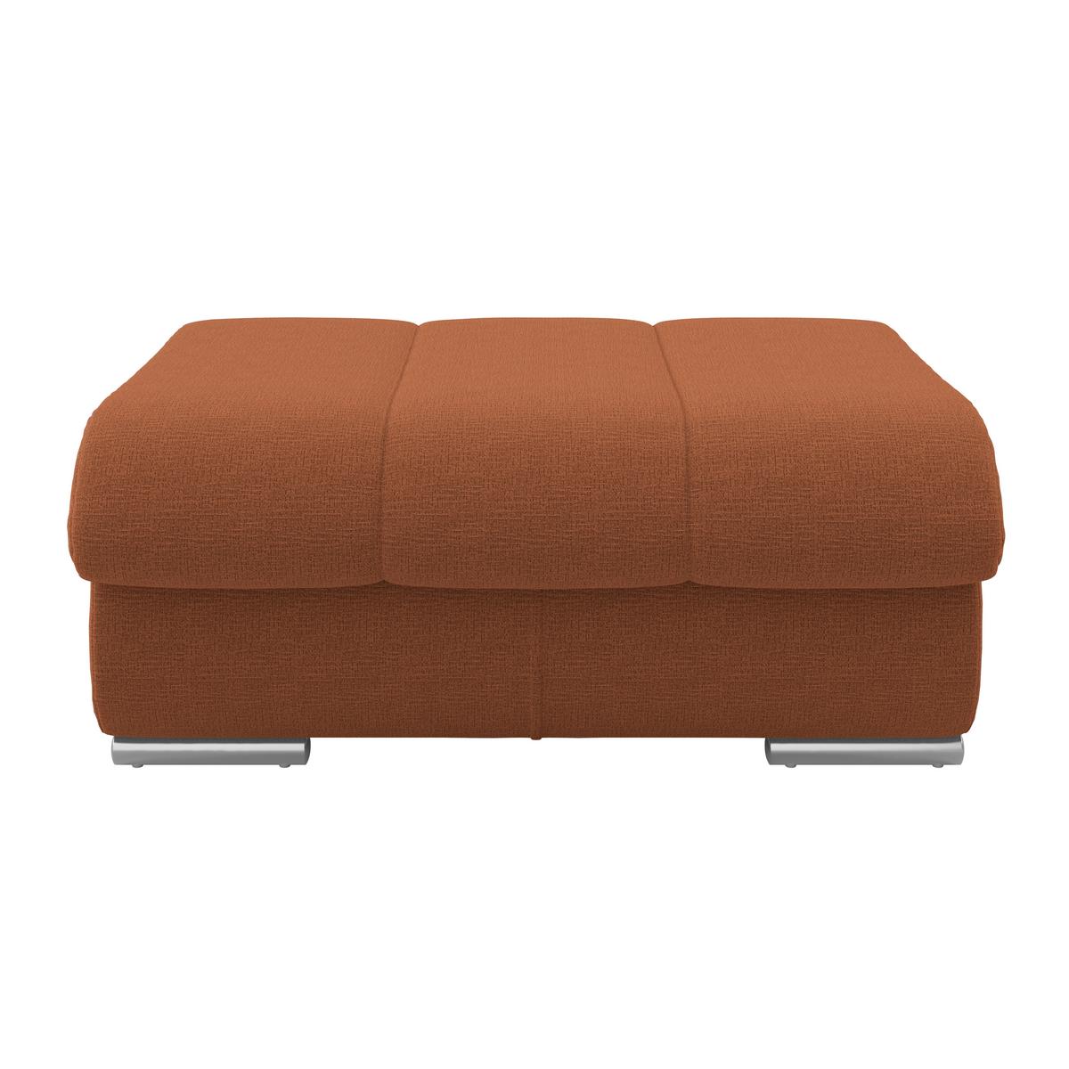 Hocker Multi terracotta, B: 100cm - Chromfarben/Terracotta, MODERN, Textil (100/43/80cm) - Luca Bessoni
