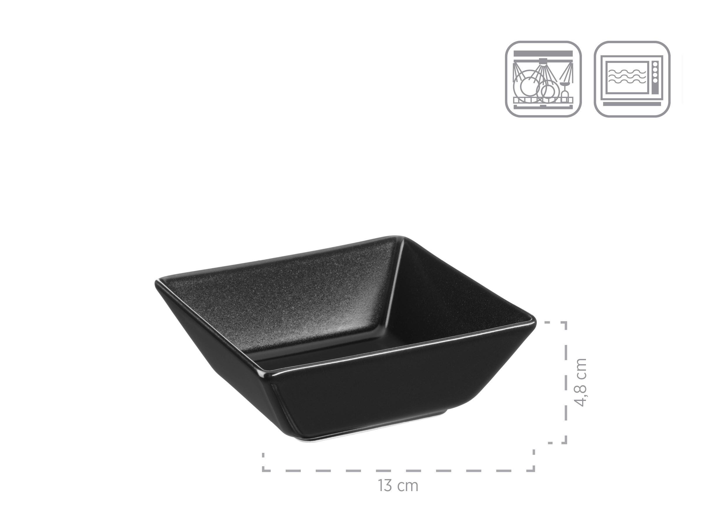 Schalen-set Aus Porzellan Schwarz Manhatten City 4--Teilig. - Schwarz, Basics, Keramik - Mäser