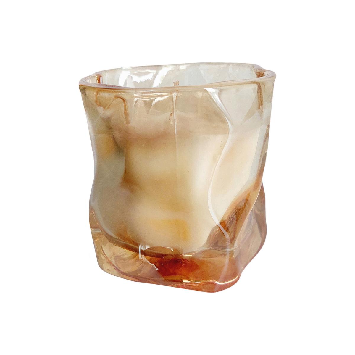 VONNÁ SVÍČKA PLEASURE - jantarové barvy, Moderní, textil/přírodní materiály (8/8cm) - Mömax