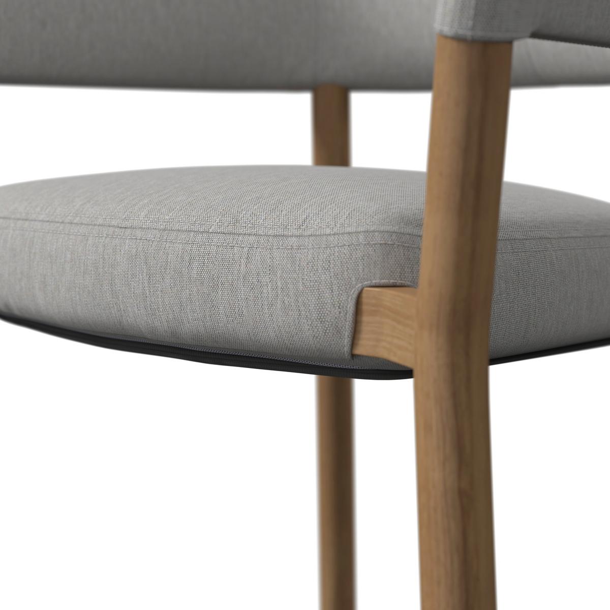 Gartensessel Jasmin - Gelb/Hellgrau, MODERN, Textil/Metall (61/56/78cm) - Beldano