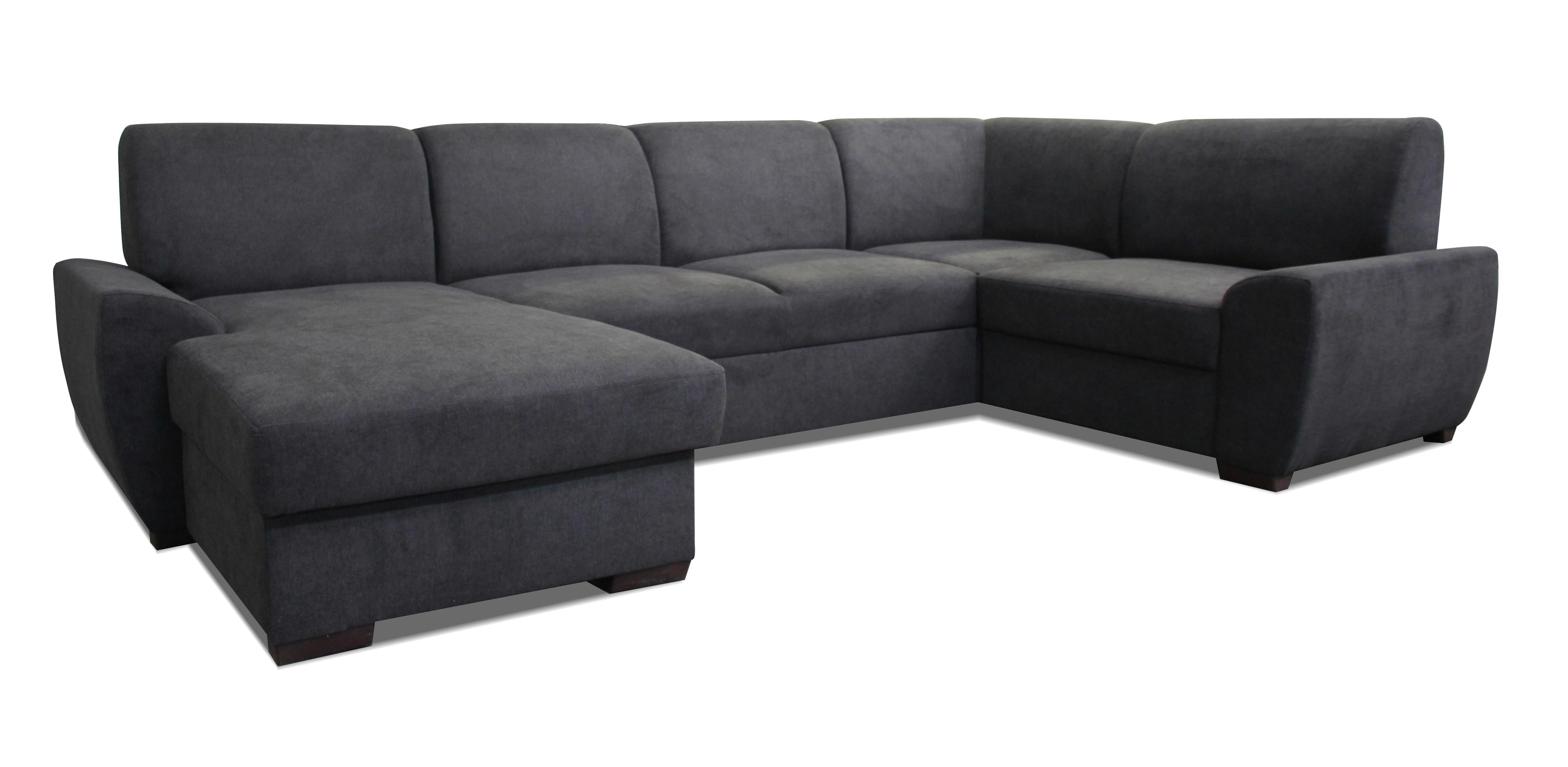 Wohnlandschaft Mara Dunkelgrau 160x310x190 Cm - Dunkelgrau/Dunkelbraun, Design, Textil (160/310/190cm) - Livetastic